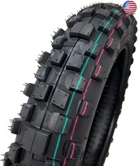 MMG Tire Set Knobby Tires Front 2.50-10 and Rear 2.75-10 with Inner Tubes TR4,
