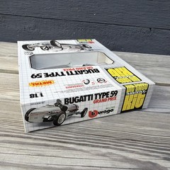 VTG BBurago Bugatti Type 59 /1934 Grand Prix Diecast Model Kit Unbuilt 1/18
