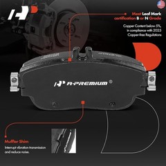 A-Premium Front Ceramic Disc Brake Pads Set Compatible with Mercedes-Benz