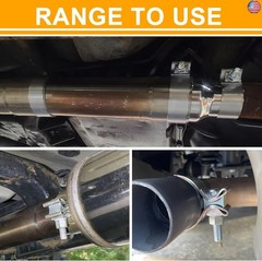 TIROL 2.75 inch Exhaust Clamp, 2 3/4 Exhaust Clamp Stainless Steel Narrow Band
