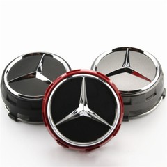 4PC 75mm Wheel Rim Cover Hub Caps Emblem Badge For Mercede s AMG Black
