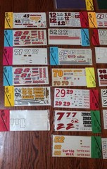 30ct Lot JNJ Hobbies NASCAR & Stock Cars Waterslide Decals 1/24 1/25 Racing NOS