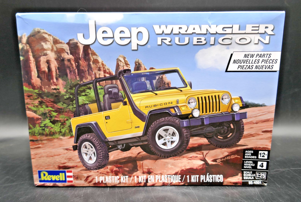 1:25 Revell Jeep Wrangler Rubicon Model Kit 85-4501 – Unbuilt in Open Box