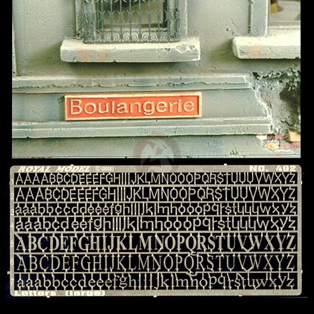Royal Model 1/35 Letters (Large) (7 Font types in various sizes) [Diorama] 492
