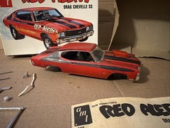 RARE 1970`S AMT BOB HAMILTON`S “RED ALERT” DRAG CHEVELLE SS 1/25 Built Missing