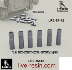 Live Resin 1/35 122mm Ammo Spent Shells (6pcs)