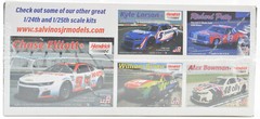 Salvino JR Models “Hooters” Chase Elliot 2022 Camaro ZL1 Nascar 1/24 Car Kit