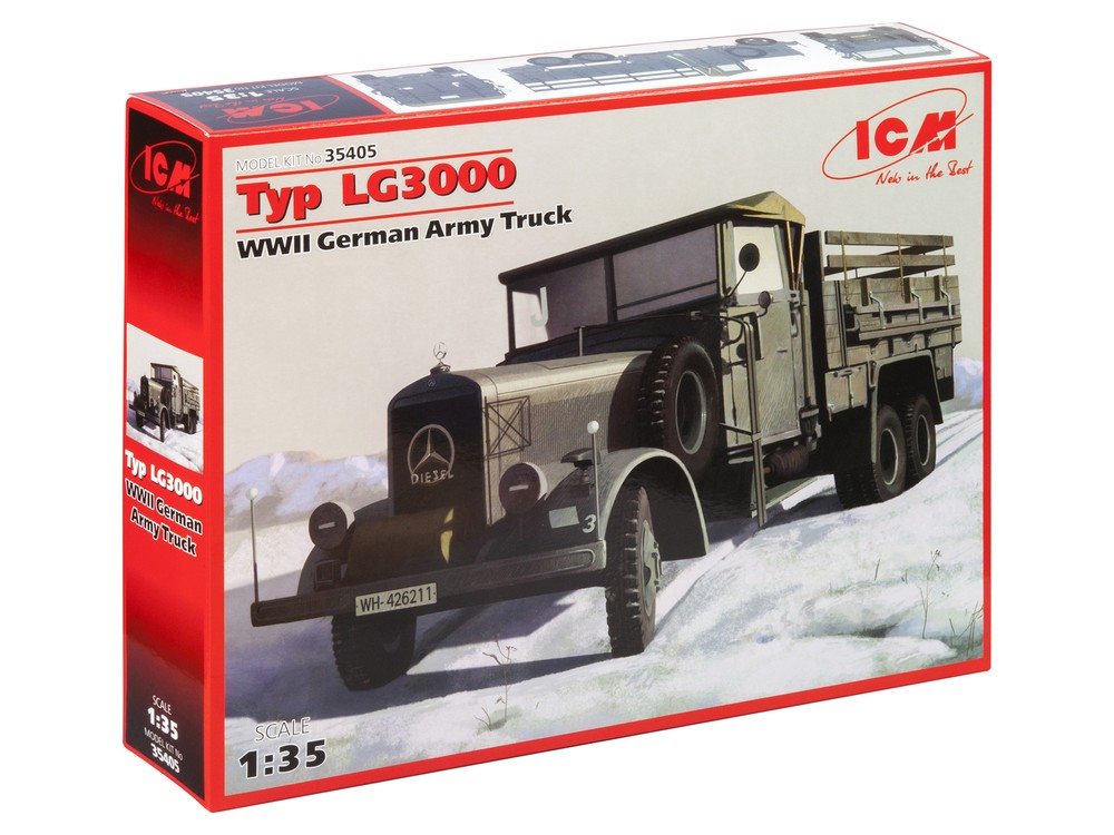 ICM 35405 – Typ LG3000, WWII German Army Truck – Scale Model Kit