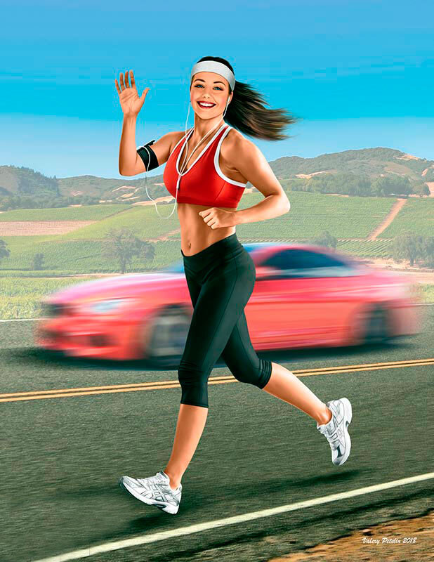 MASTER BOX 1/24 Jogging some miles. Tyra Plastic Model Figure Kit