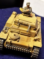 Custom Built 1/35 German Afrika Korps Panzerkampfwagen II Tank w/Commander