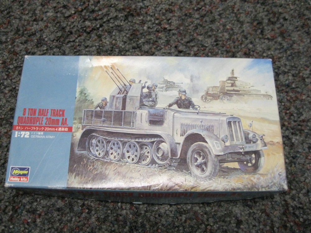 HASEGAWA 8 ton half track MODEL KIT 1:72 SCALE OPEN SEALED INSIDE #MT14:500