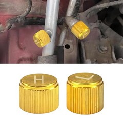 Brass R134a AC Valve Caps for Toyota Honda Nissan Hyundai Subaru & More 2PCS