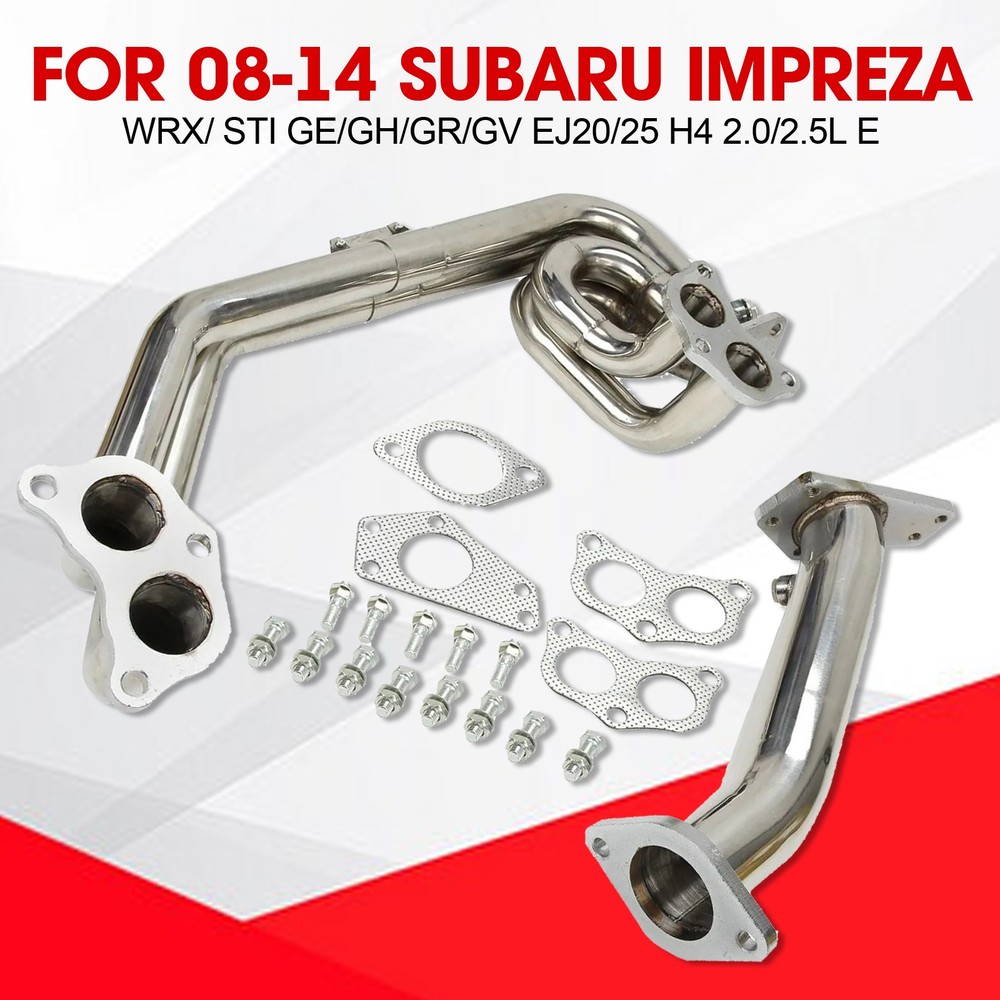 Exhaust Header for 08-14 S.Ubaru Impreza WRX Sti GE GH GR GV 2.0L 2.5L EJ20 EJIY