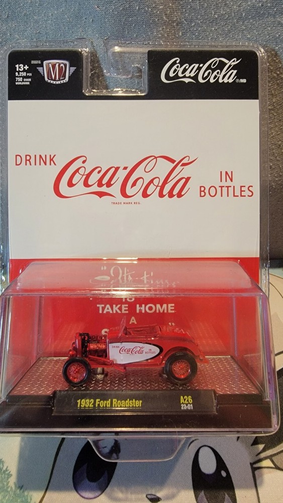 M2 Machines 1/64 diecast Chase 1/750 – 1932 Ford Roadster Coca-Cola MIP