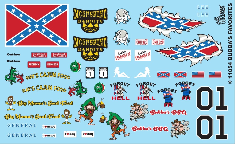 Gofer Racing 11054 Bubba’S Favorites Decals