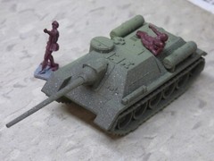 MIR / Roco Minitank Compatible WWII Russian SU-100 & Airfix Soldiers Lot#7397B©