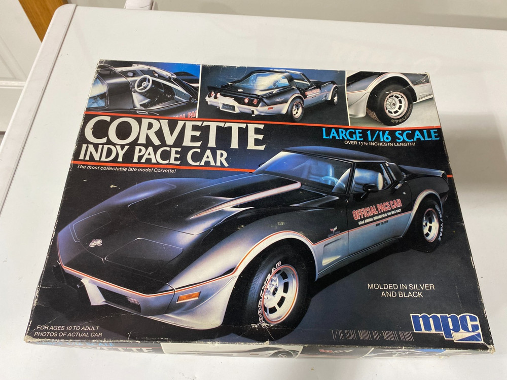 Vintage MPC 1:16 Scale Corvette Indy Pace Car Model Kit