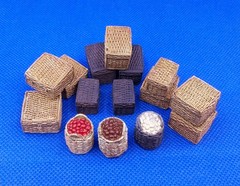 1/35th Scale Woven Baskets Resin Count # 15 Assorted TW-35235