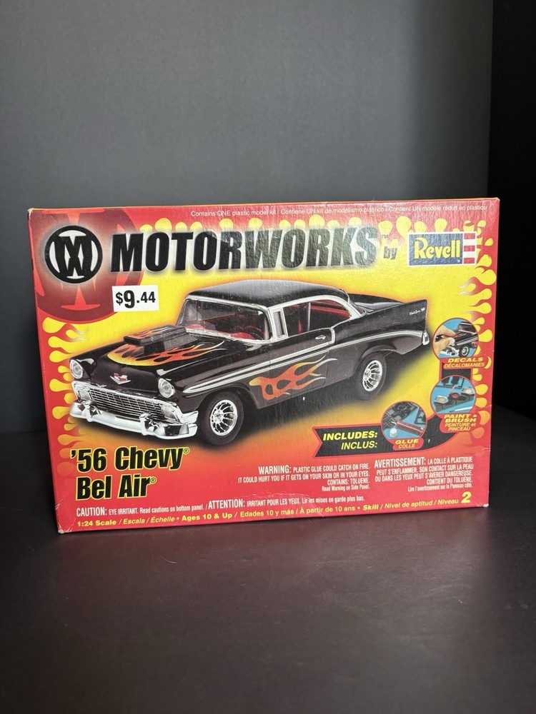 Revell MotorWorks 1956 Chevy Bel Air Model Kit 1:24 Scale #85-1257 Open Box
