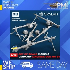 Spalah 18372 1/72 Set of scale models “Machine gun MG-34”, (5 pcs.). Resin model