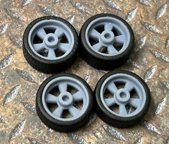 Resin 21/20 Inch “60’s Hurst” Style Model car Wheels/Tires 1/24 1/25 scale