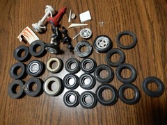 VINTAGE 1960’S ERA LOT OF 24 TIRES JUNKYARD MODEL CAR TIRES VARIOUS SIZES TYPES