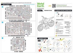 KAWASAKI KX450 OFF-ROAD MOTORCYCLE GREEN STEEL MODEL KIT BY METAL EARTH PS2015