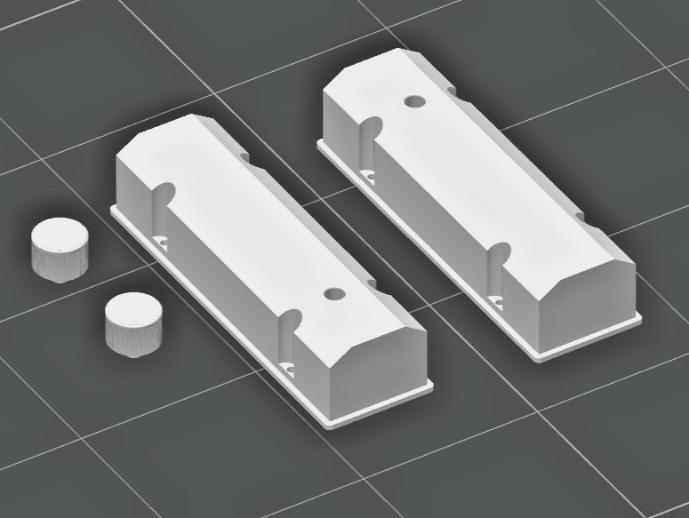1/24 1/25 3D Resin SBC Aluminum Style Valve Covers Scale Model Kit Parts