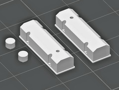1/24 1/25 3D Resin SBC Aluminum Style Valve Covers Scale Model Kit Parts