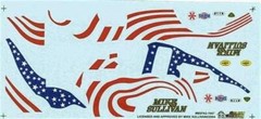 Slixx 1947 Mike Sullivan red/white/blue Fiat altered drag decal