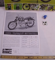 REVELL HONDA SCRAMBLER MOTORCYCLE MODEL KIT BOX & INSTRUCTIONS ONLY H-1235