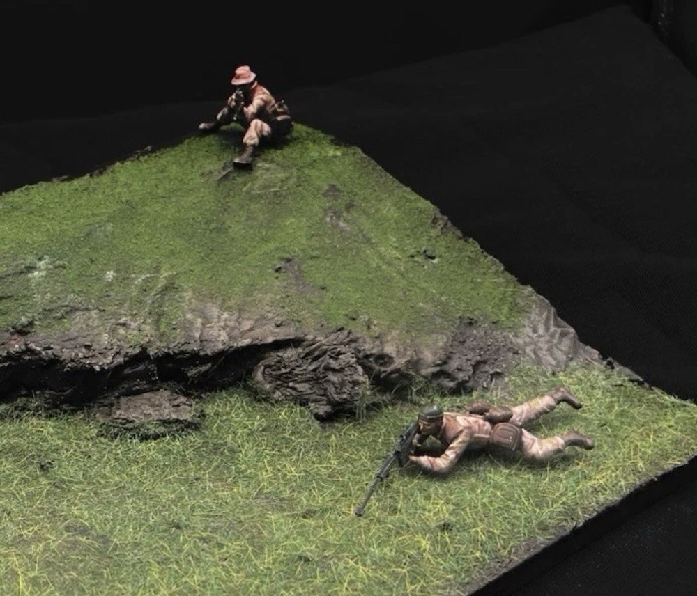 1/35 Scale Military Diorama Base Terrain Display Model Soldiers Figures Diecast