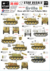 Star Decals 1/35 Grille H, 15cm sIG 33 auf Pz 38(t) Sd.Kfz.138/1 decals 35852 x