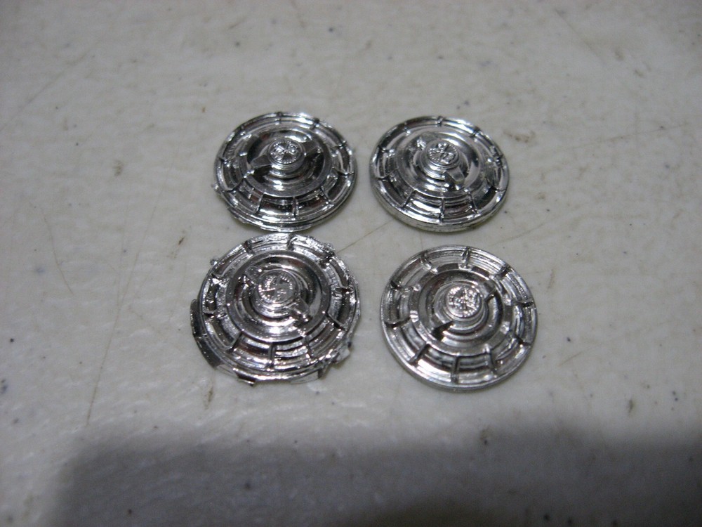 Plastic Model Kit Parts 1957 Chevy Corvette Stock Chrome Hubcaps 1/25 Scale