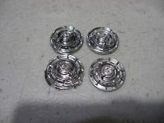 Plastic Model Kit Parts 1957 Chevy Corvette Stock Chrome Hubcaps 1/25 Scale