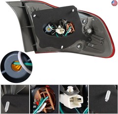 munirater Outer Right Tail Light Assembly Replacement for Corolla OE-Style