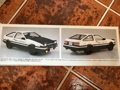 2 x Aoshima 1/24 Initial D Takumi AE86 Trueno Project-D + ROLLING CAGE VER