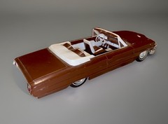 AMT 1:25 Scale Original 1964 Ford Galaxie 500XL Built Plastic Model Car W/Lights