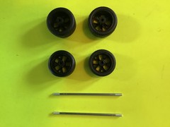Maisto 1/24 2018 Acura NSX Tires, Black Rims & Axles Parts, model car building