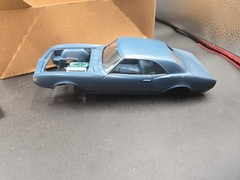 AMT ERTL 1968 Camaro Z28 Street Machines 1/25 Model Kit Open Started Body Engine