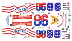 #98 Richie Panch Daytona Budweiser Chevy 1975 1/25th – 1/24th Scale Decals