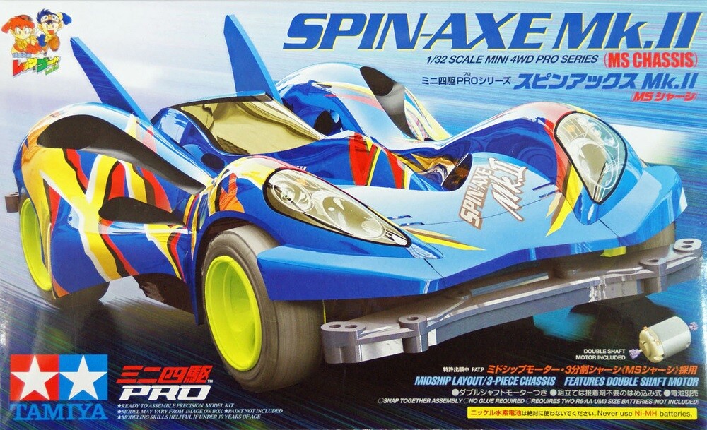 Tamiya 18631 1/32 Let’s & Go Mini 4WD Pro Kit MS Chassis JR Spin-Axe Mk.II