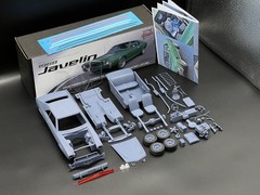 1/25 1968 AMC Javelin Premium Resin Model Kit w/ Engine, Decals & Clear Parts