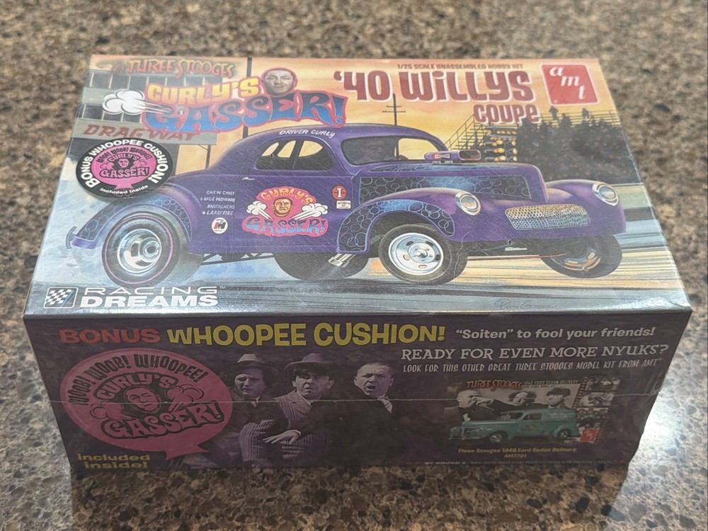 AMT 1940 WILLYS CURLY’S GASSER DRAG CAR FACTORY SEALED KIT! CIRCA 2015! VMCP!