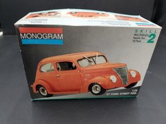 Monogram Fat Fendered 37 Ford Street Rod 1987 Partially Built Kit #2757