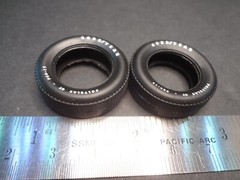 1:25 scale pad printed GOODYEAR Good Year Polyglas GT Tires 2X Front + 2X Rear