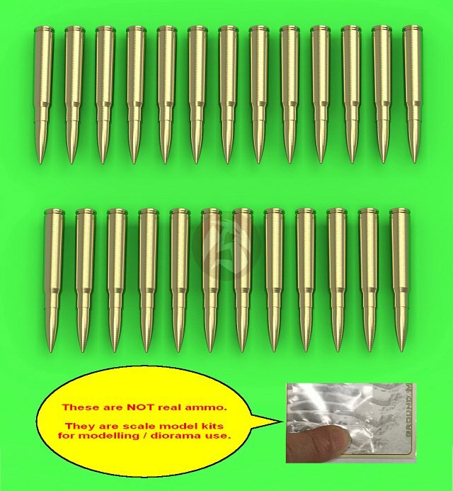 Master 1/35 7.92mm Cartridges for MG 34 / MG 42 Machine Gun (25 pcs) GM-35-026