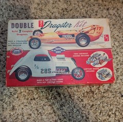 Vintage Amt Double 3 In 1 Dragster 1/25 Scale Model Parts Kit