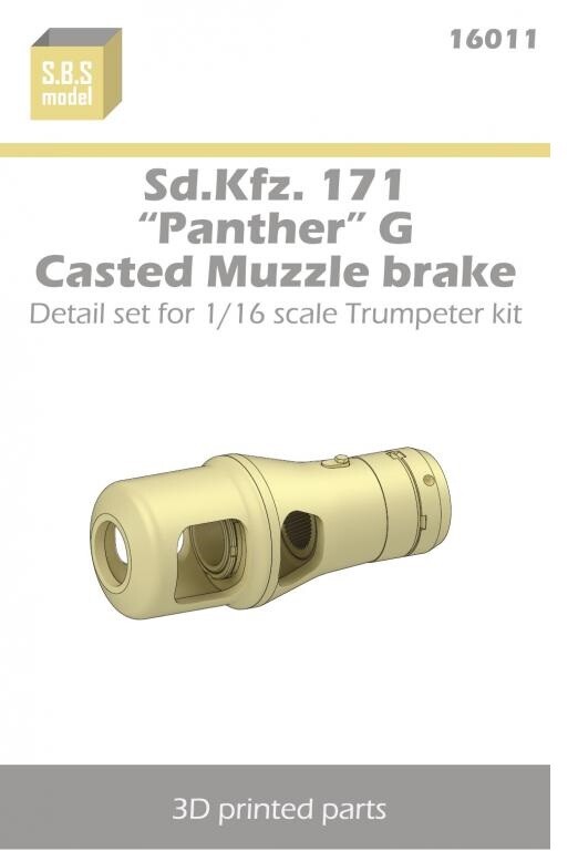 SBS 1/16 SdKfz. 171 Panther G Muzzle Brake (Casted) for Trumpeter kit