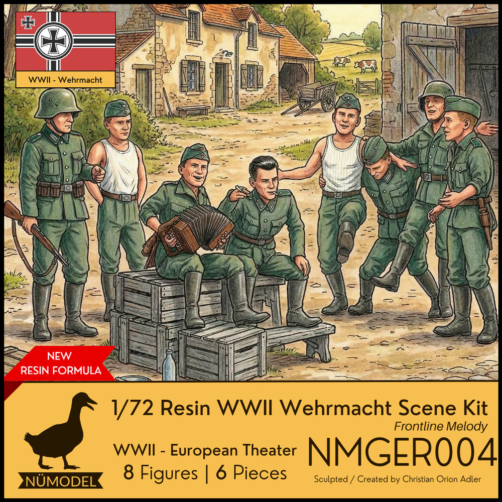 NUMODEL NMGER004 | 1/72 Resin WWII German Wehrmacht Soldier Scene Kit | 8pc